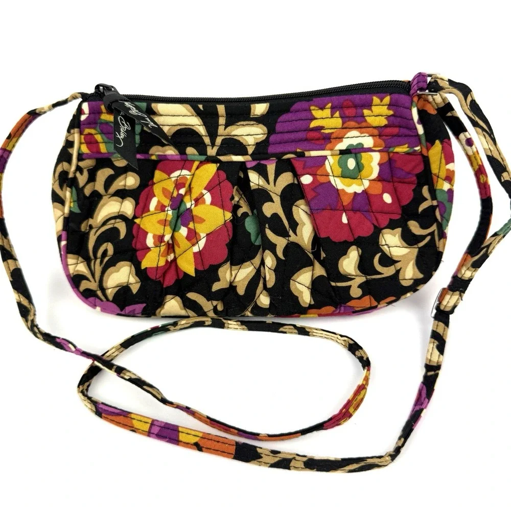 Vera Bradley Frannie Crossbody Suzani Quilted Cottage Core Retired Pattern New